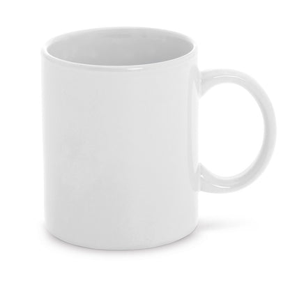 CURCUM promotional mug in white with custom logo branding