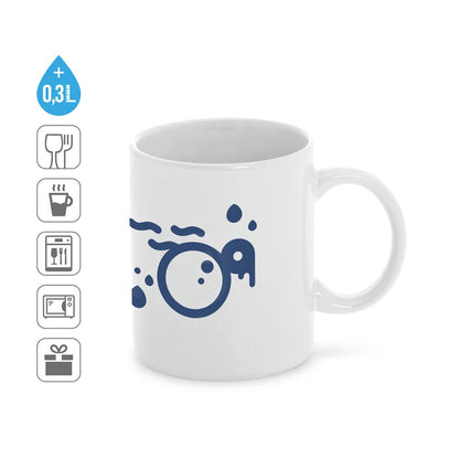 CURCUM promotional mug (complete set view) with custom logo branding