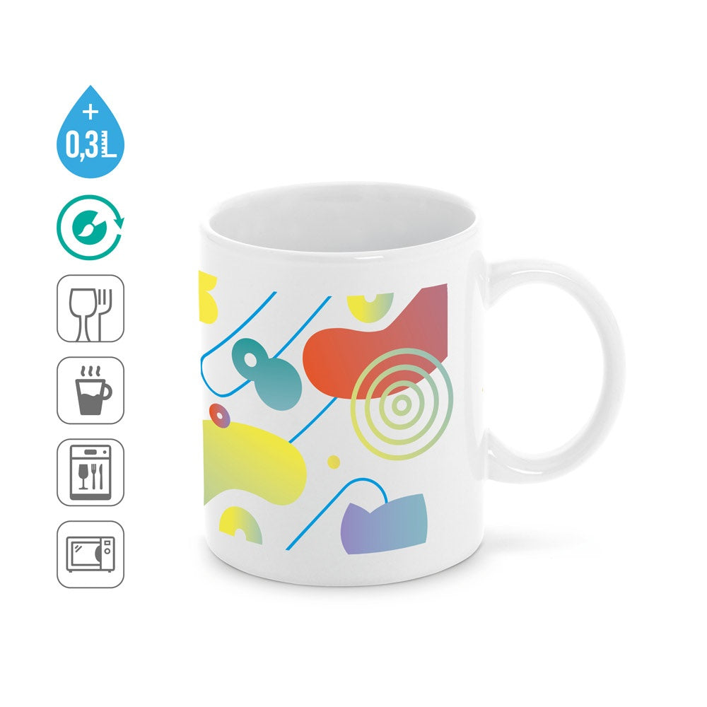 ANISEED promotional mug (complete set view) with custom logo branding