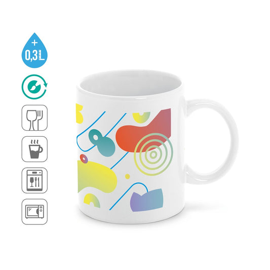 ANISEED promotional mug (complete set view) with custom logo branding