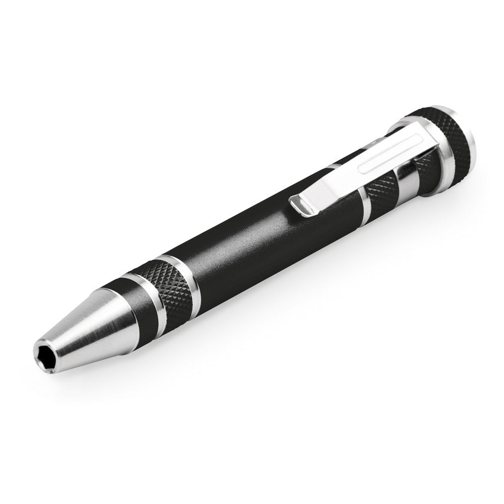 TOOLPEN promotional multi-tool in black (detail view) with custom logo branding