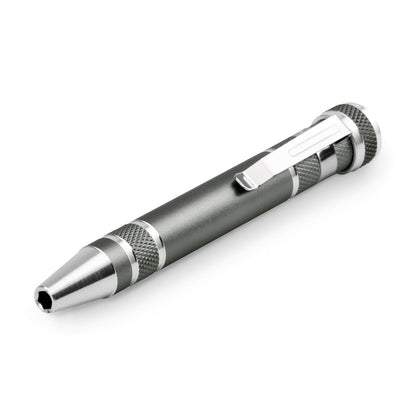 TOOLPEN promotional multi-tool in gun metal with custom logo branding