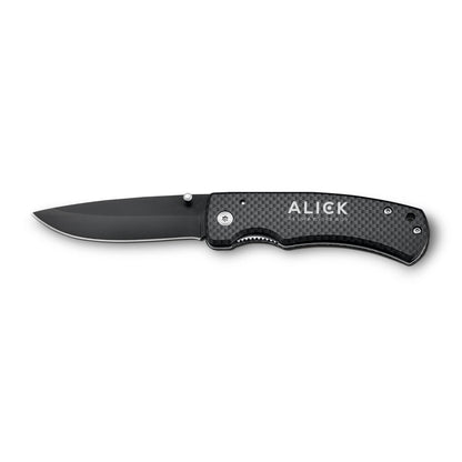 ALICK promotional multi-tool in black with custom logo branding
