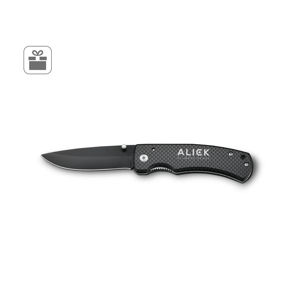 ALICK promotional multi-tool (complete set view) with custom logo branding