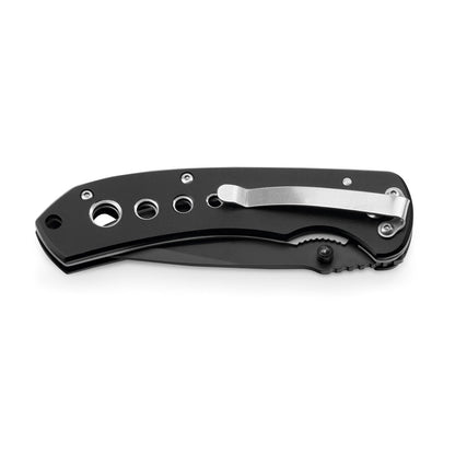 NINJA promotional multi-tool in black (detail view) with custom logo branding