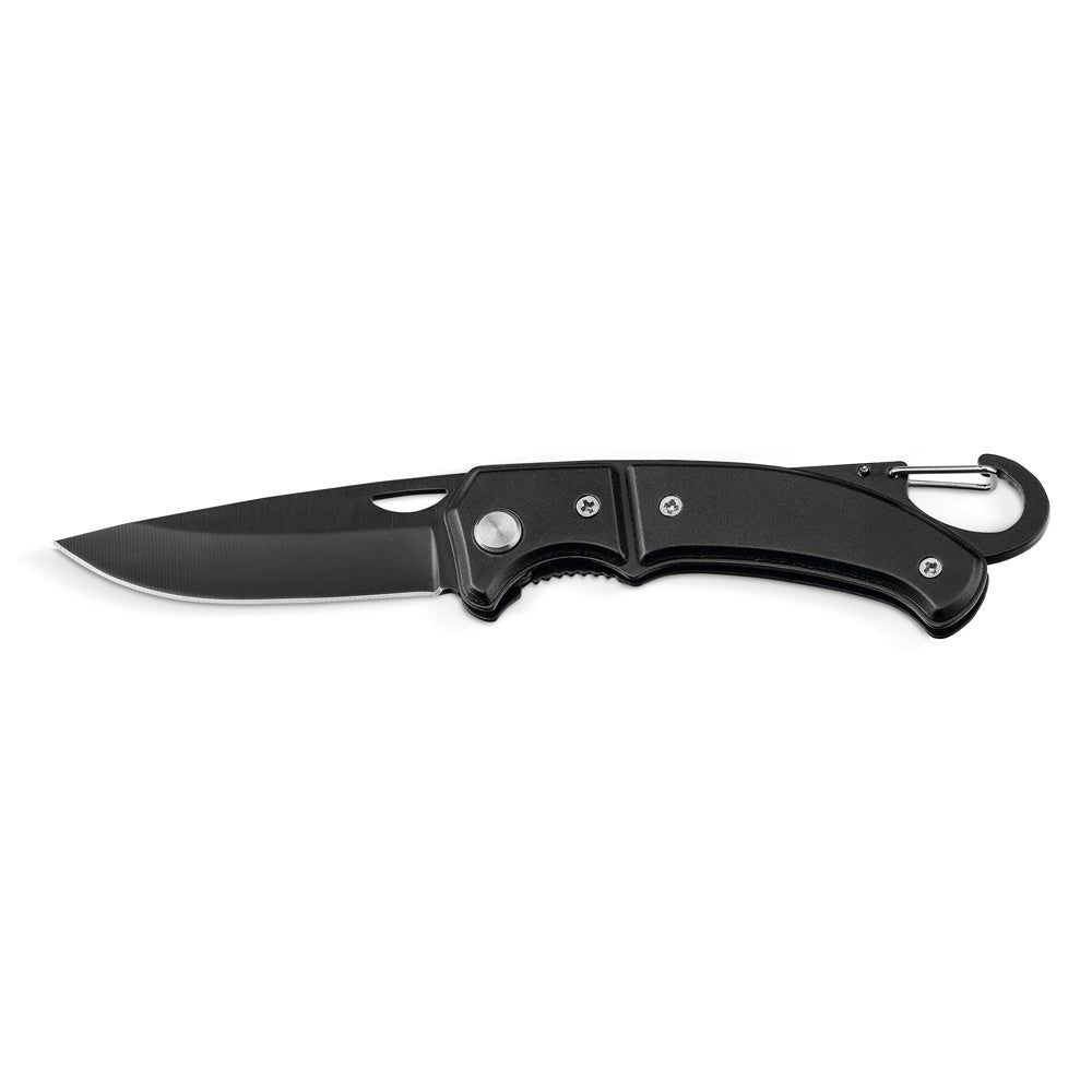 FRED promotional multi-tool in black with custom logo branding