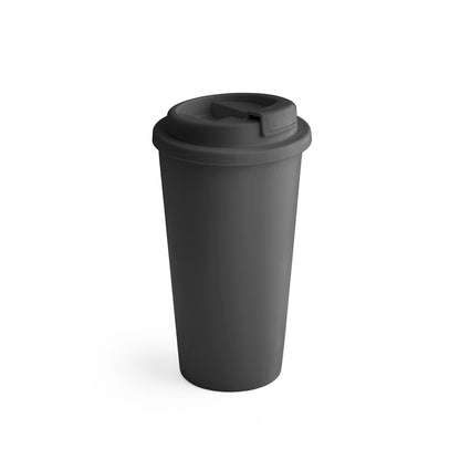 CUPPARI promotional thermal bottle in black with custom logo branding