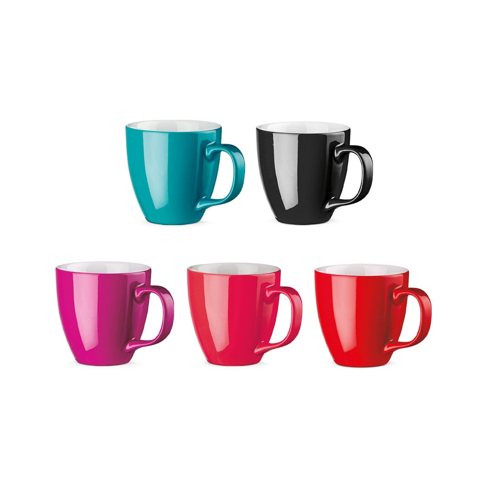 PANTHONY promotional mug (complete set view) with custom logo branding