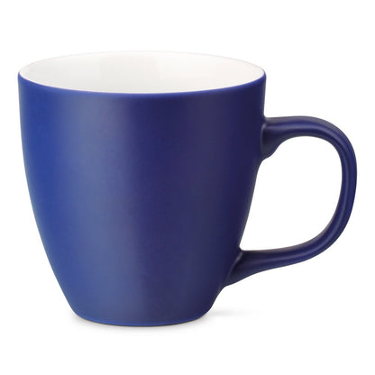 PANTHONY MAT promotional mug in royal blue (detail view) with custom logo branding