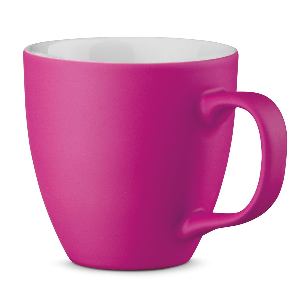 PANTHONY MAT promotional mug in dark pink with custom logo branding