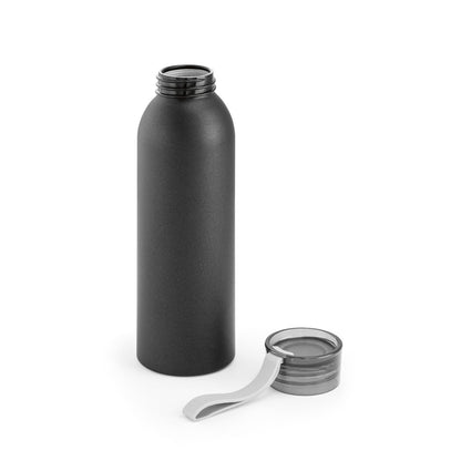 RIO promotional bottle in black (detail view) with custom logo branding