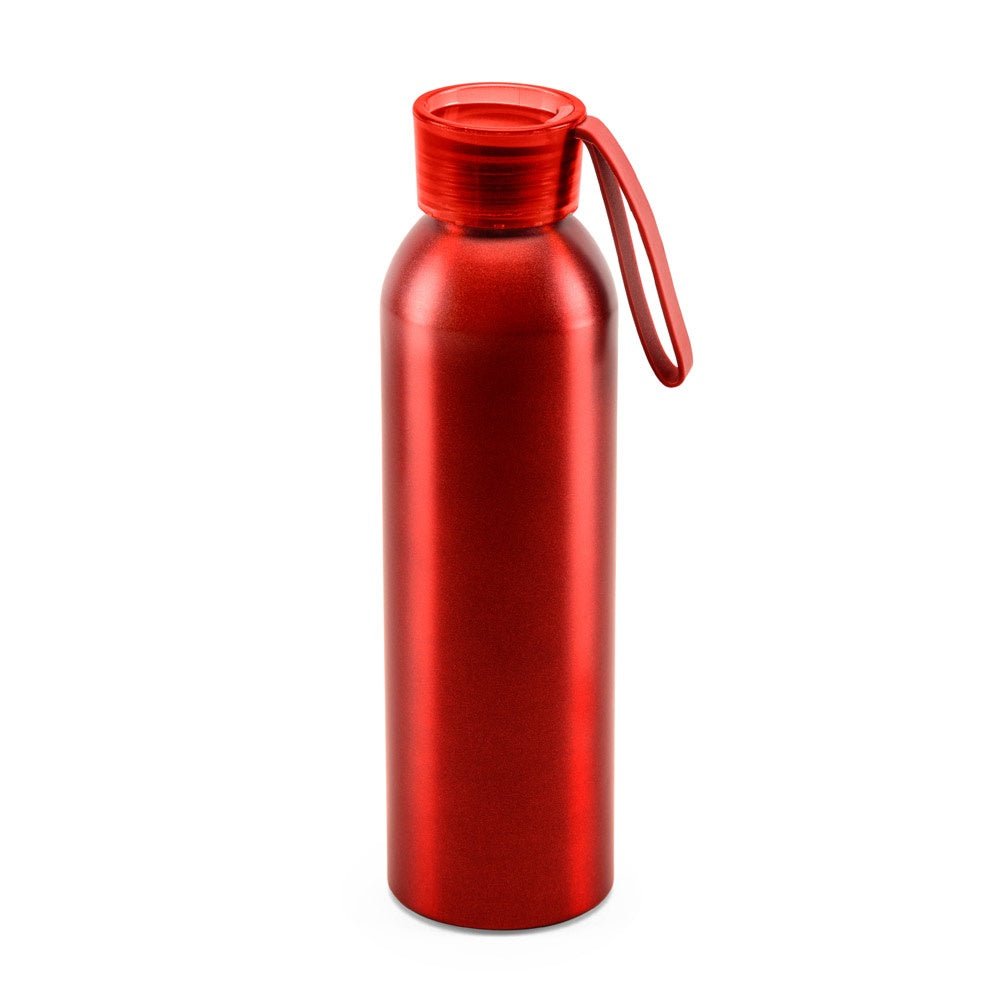 RIO promotional bottle in red with custom logo branding