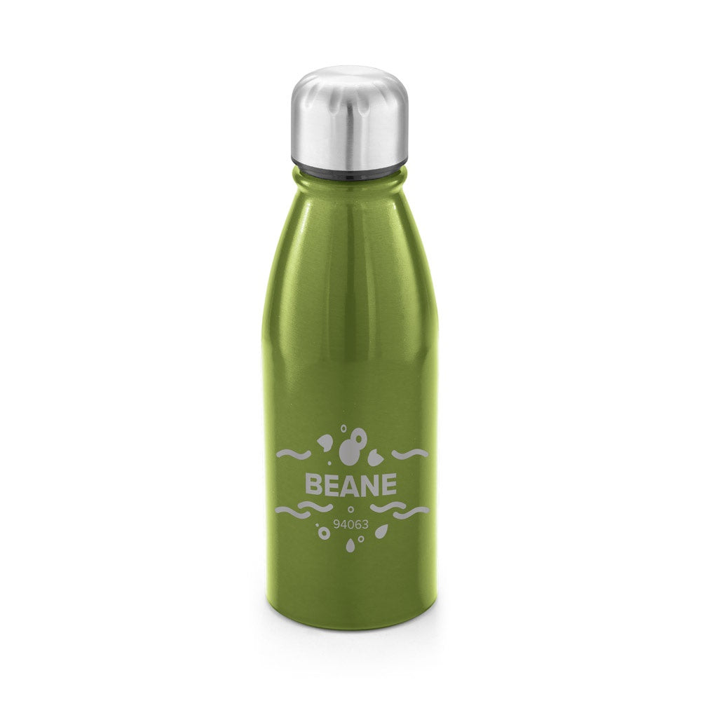 BEANE promotional bottle in light green with custom logo branding