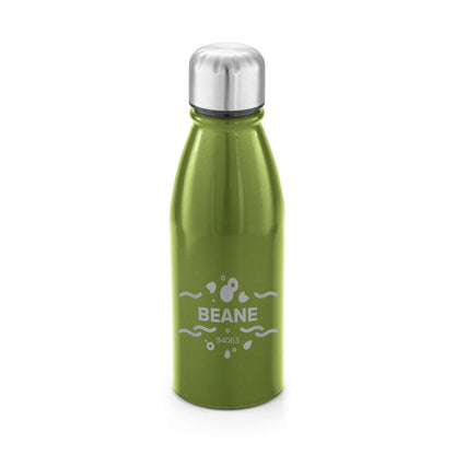 BEANE promotional bottle in light green with custom logo branding
