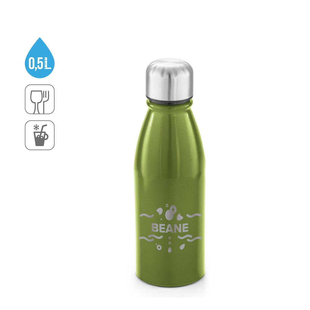BEANE promotional bottle (complete set view) with custom logo branding
