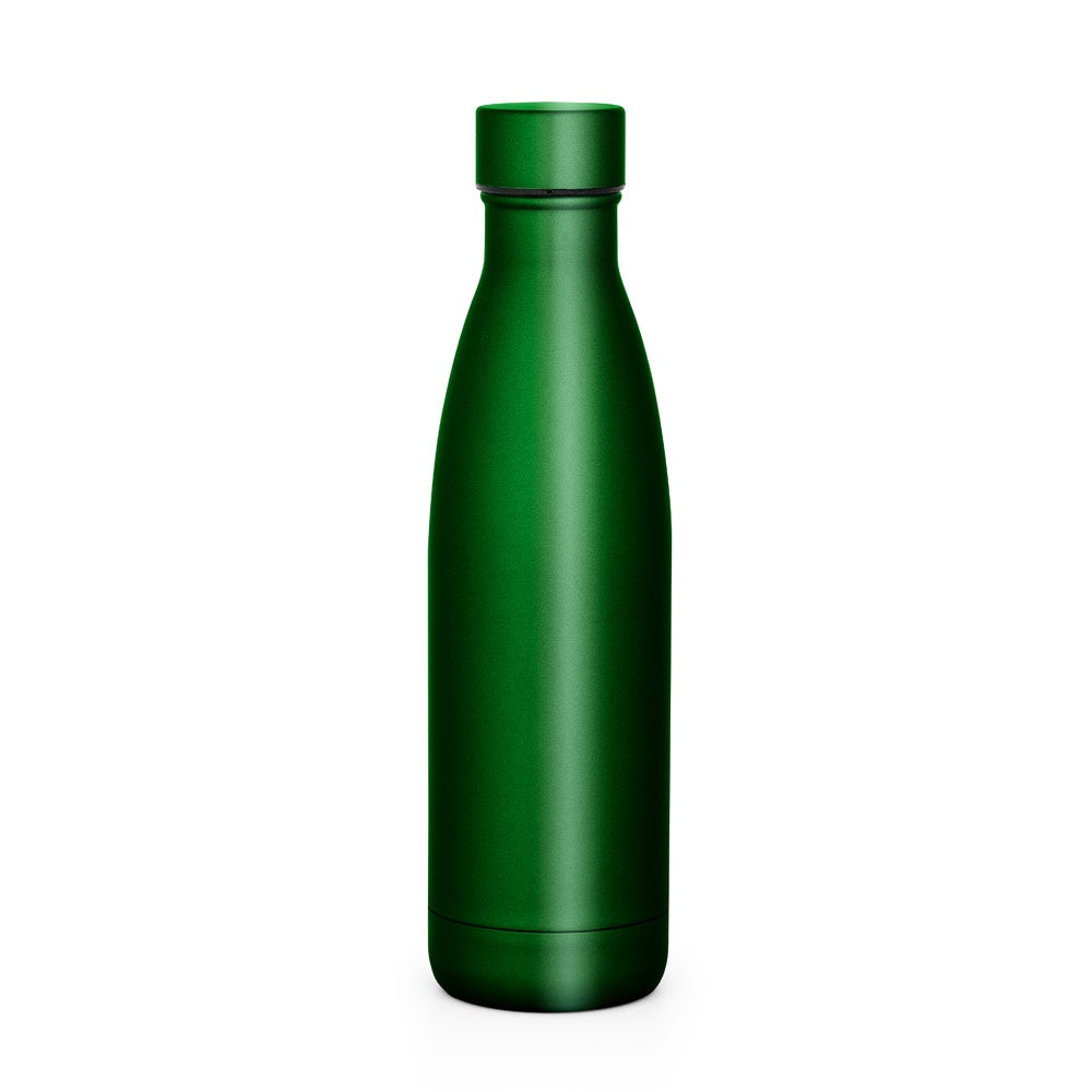 BUFFON promotional thermal bottle in green with custom logo branding