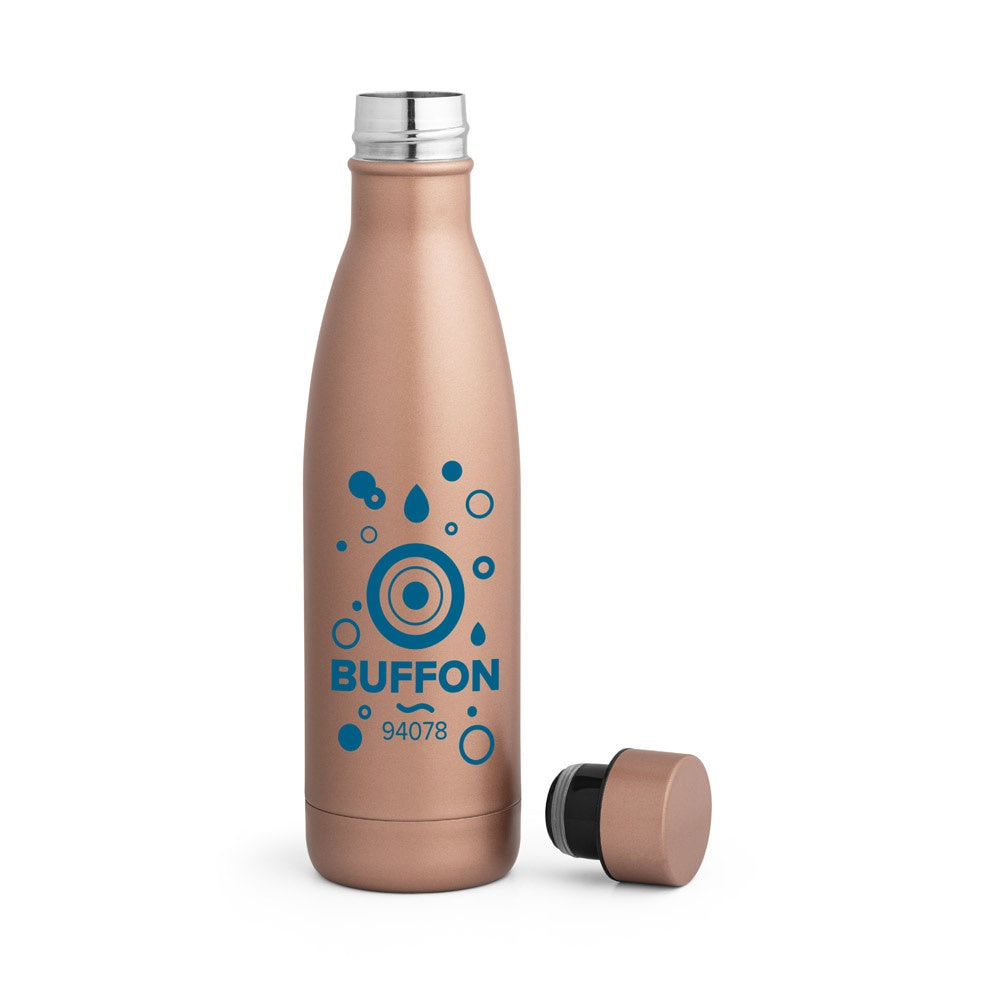 BUFFON promotional thermal bottle in champagne with custom logo branding