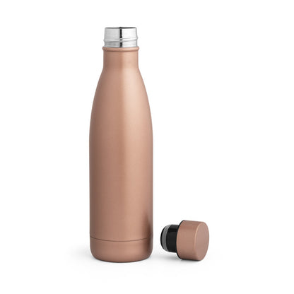 BUFFON promotional thermal bottle in champagne (detail view) with custom logo branding