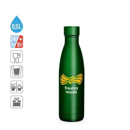 BUFFON promotional thermal bottle (complete set view) with custom logo branding