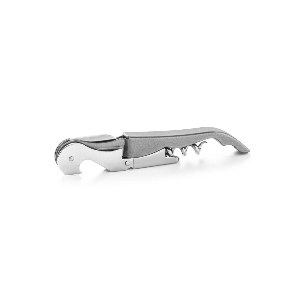 MALBEC promotional kitchen accessory in satin silver (detail view) with custom logo branding
