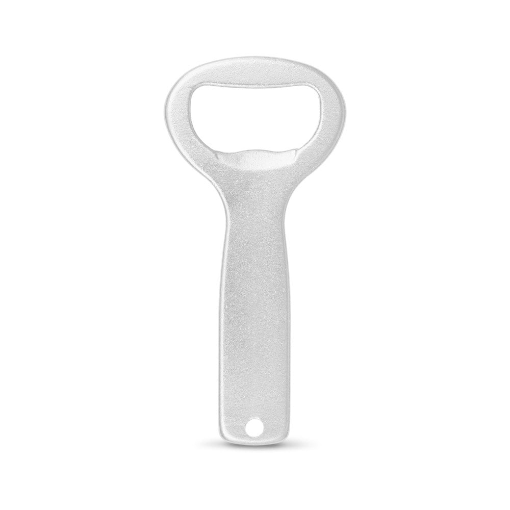 BARLEY promotional kitchen accessory in satin silver with custom logo branding