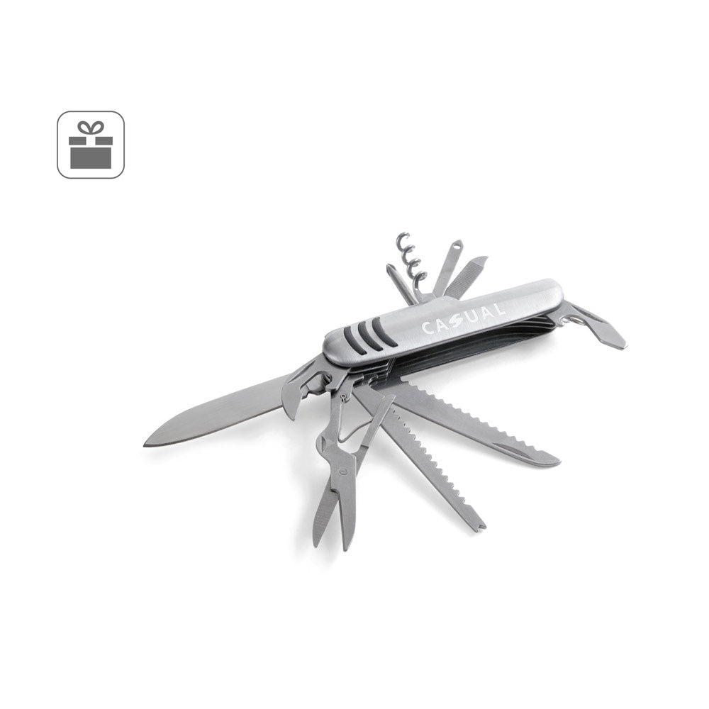 KAPRUN promotional multi-tool (complete set view) with custom logo branding