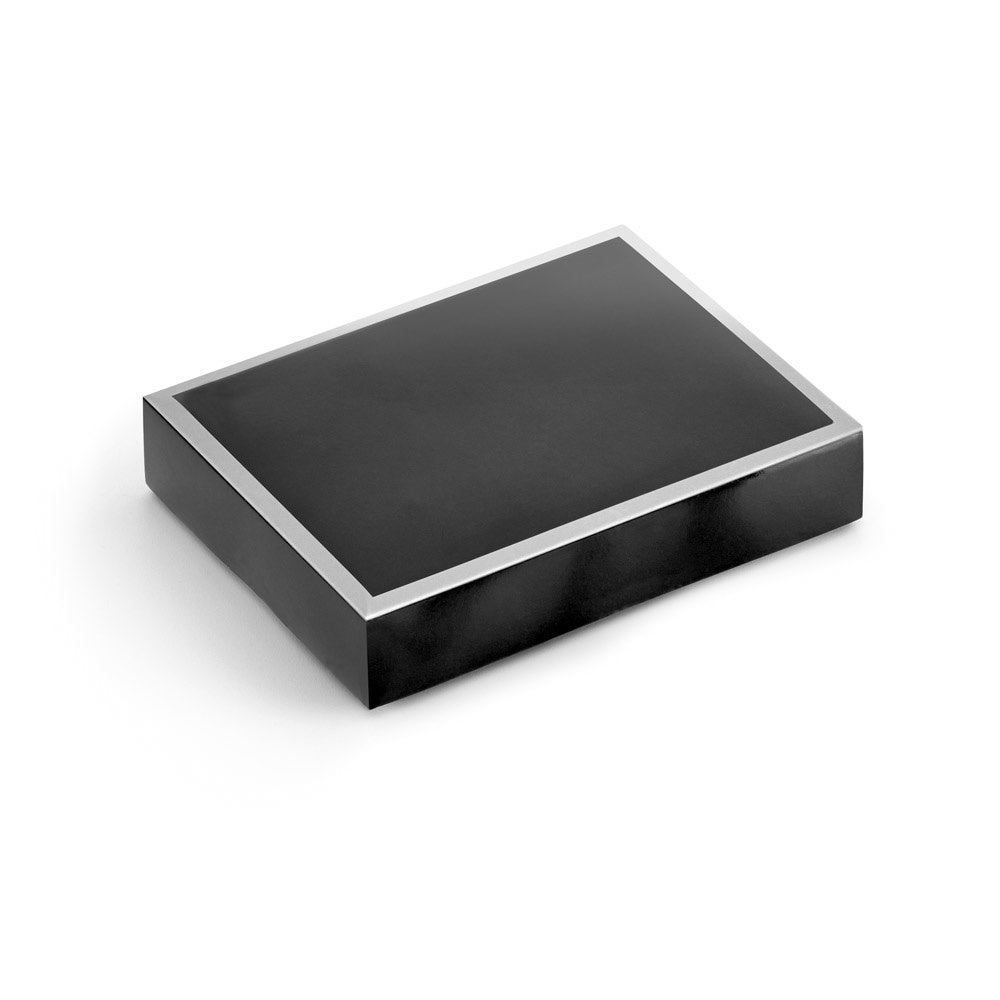 BARREL promotional kitchen accessory in satin silver (gift box packaging) with custom logo branding