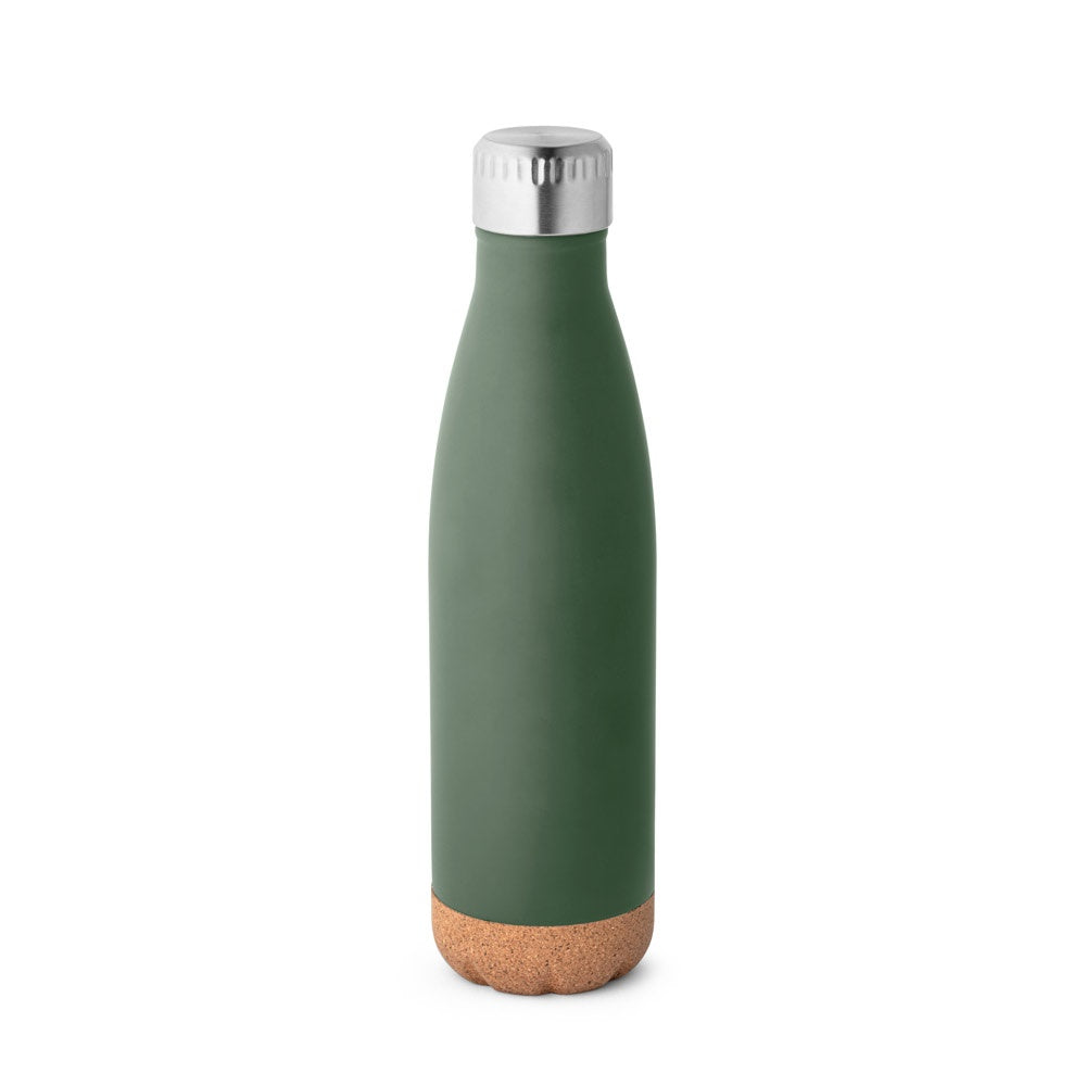 SOLBERG promotional thermal bottle in army green with custom logo branding