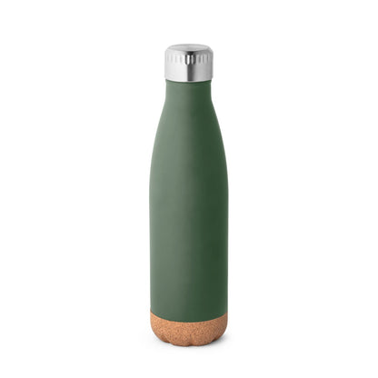 SOLBERG promotional thermal bottle in army green with custom logo branding