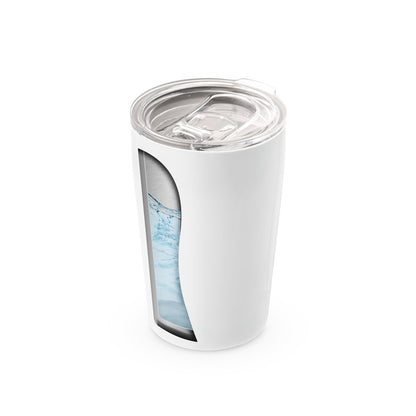 SLIDER promotional travel cup in white with custom logo branding