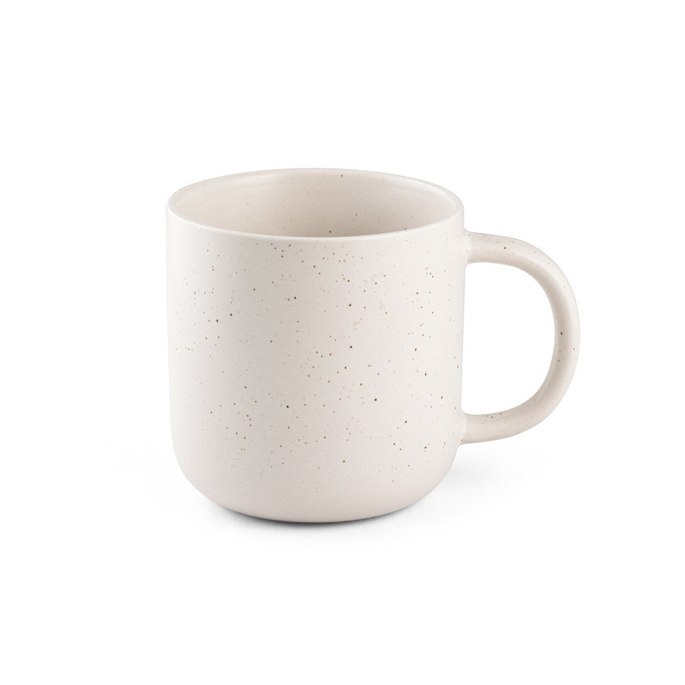 CONSTELLATION promotional mug in pastel white (detail view) with custom logo branding