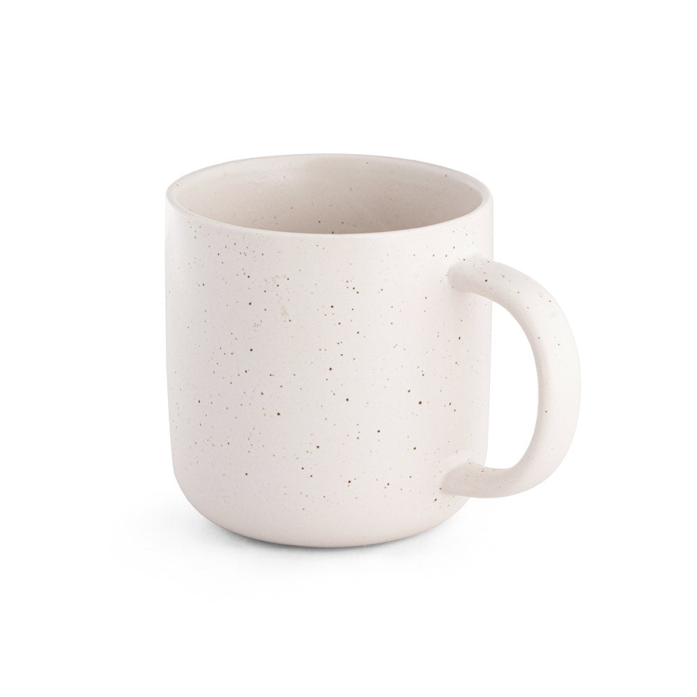 CONSTELLATION promotional mug in pastel white with custom logo branding