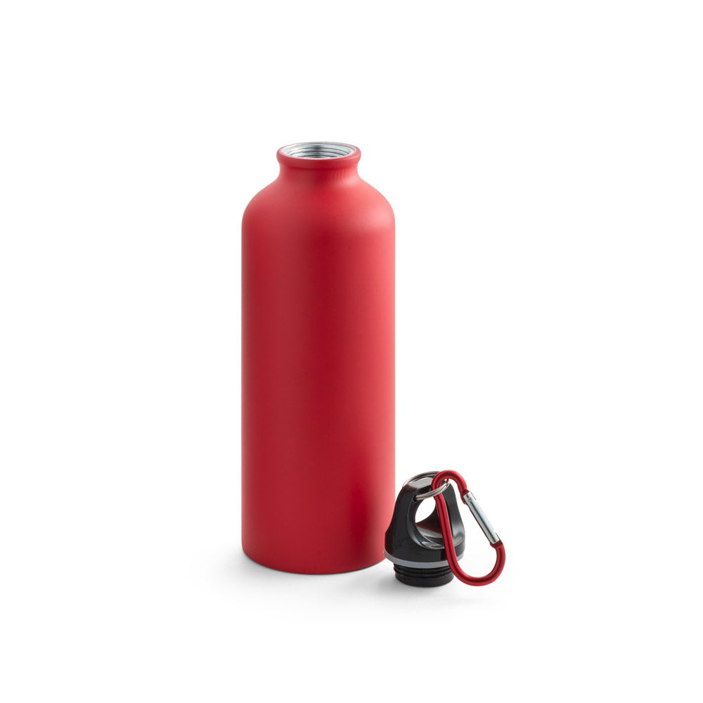 COLLINA promotional thermal bottle in red (detail view) with custom logo branding