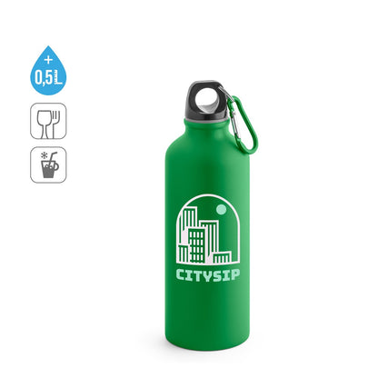 COLLINA promotional thermal bottle (complete set view) with custom logo branding