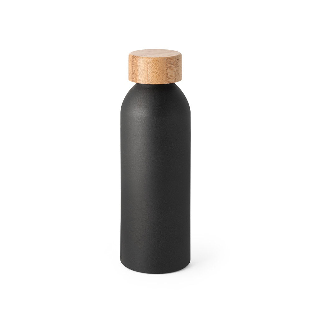 QUETA promotional thermal bottle in black with custom logo branding