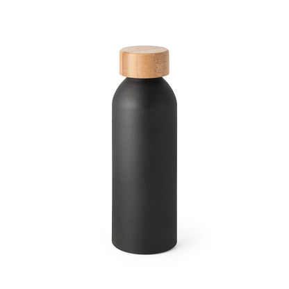QUETA promotional thermal bottle in black with custom logo branding