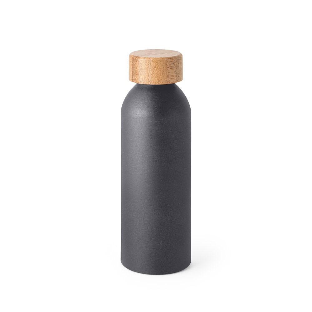 QUETA promotional thermal bottle in dark grey with custom logo branding