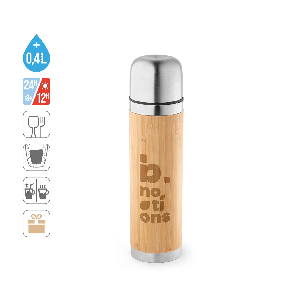 CEYLON promotional thermal bottle (complete set view) with custom logo branding
