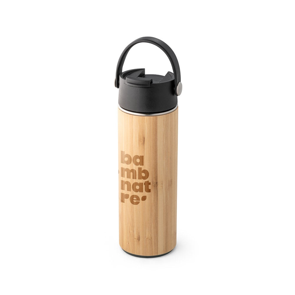 LAVER promotional thermal bottle in black with custom logo branding