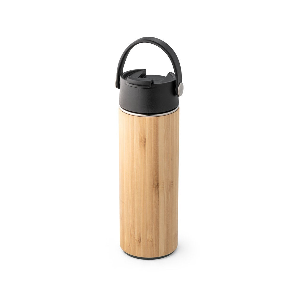 LAVER promotional thermal bottle in black with custom logo branding