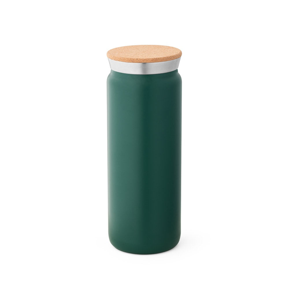 LAVINE 600 promotional thermal bottle in dark green with custom logo branding