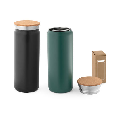 LAVINE 600 promotional thermal bottle (complete set view) with custom logo branding