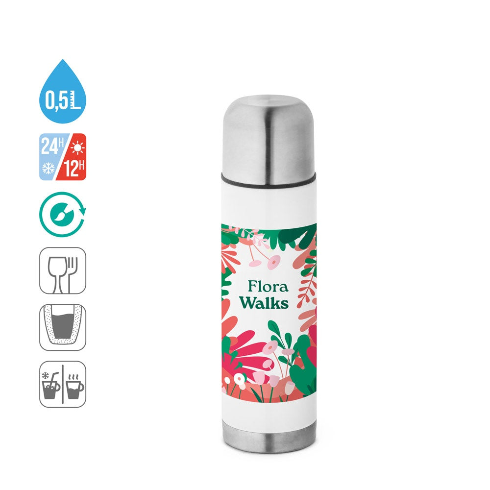 HENDERSON promotional thermal bottle (complete set view) with custom logo branding