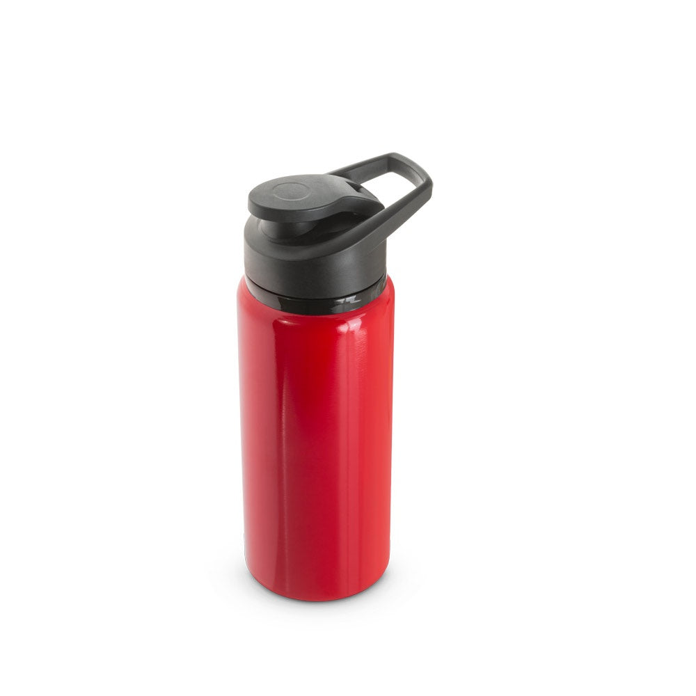 SHAWN promotional bottle in red (detail view) with custom logo branding