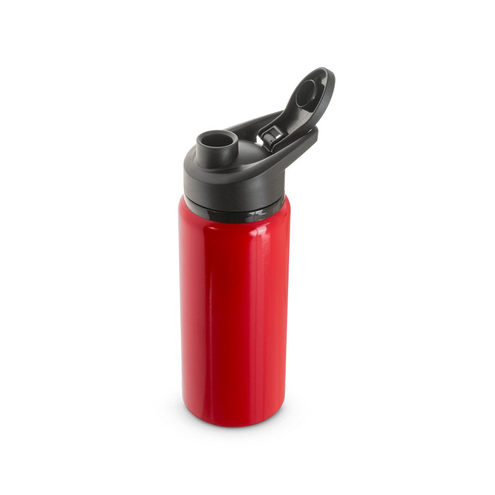 SHAWN promotional bottle in red (detail view) with custom logo branding