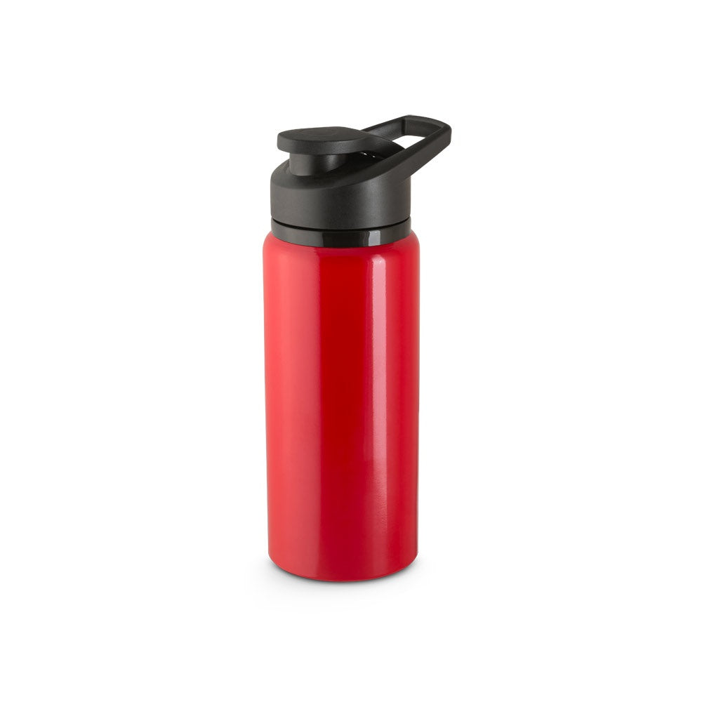SHAWN promotional bottle in red with custom logo branding