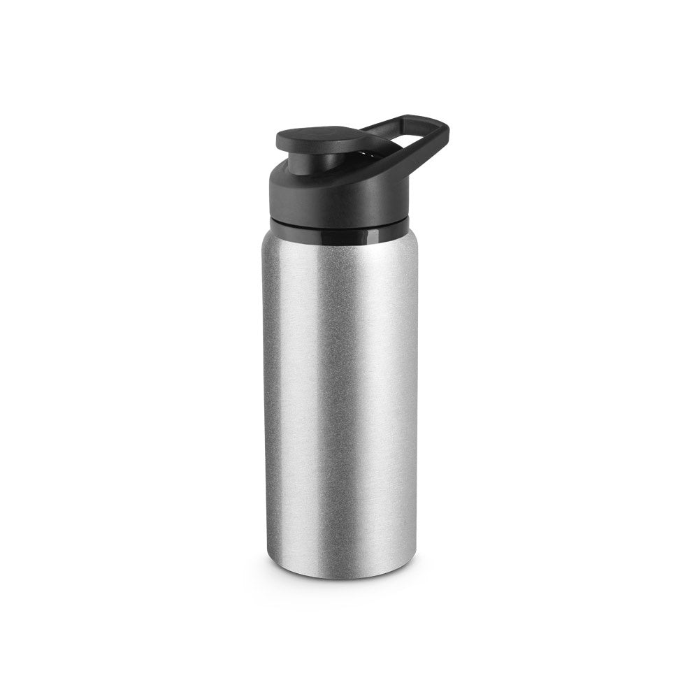SHAWN promotional bottle in satin silver with custom logo branding