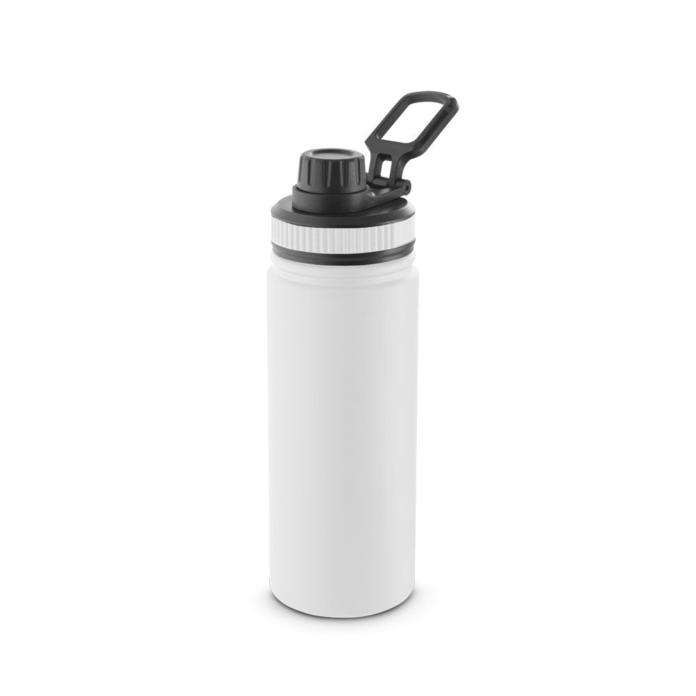 FEDERER promotional bottle in white with custom logo branding