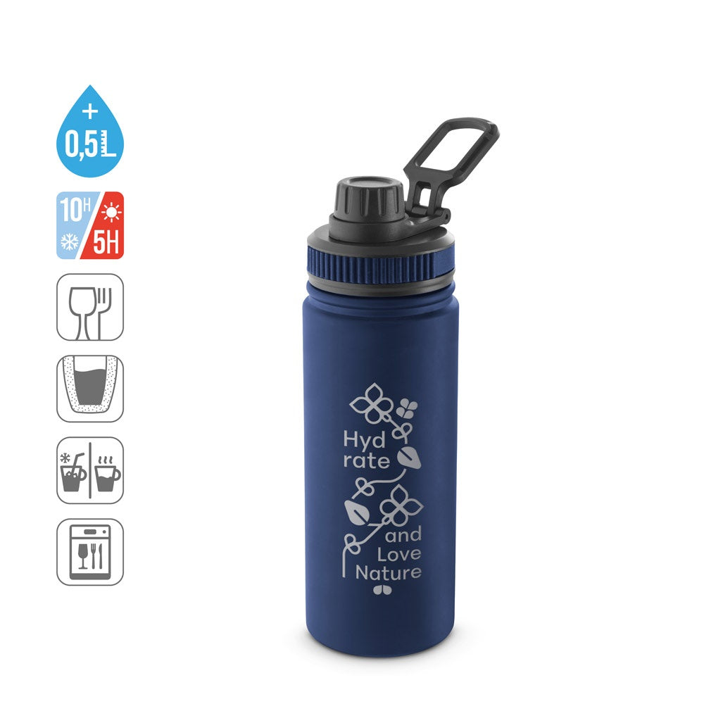 FEDERER promotional bottle (complete set view) with custom logo branding