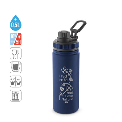 FEDERER promotional bottle (complete set view) with custom logo branding